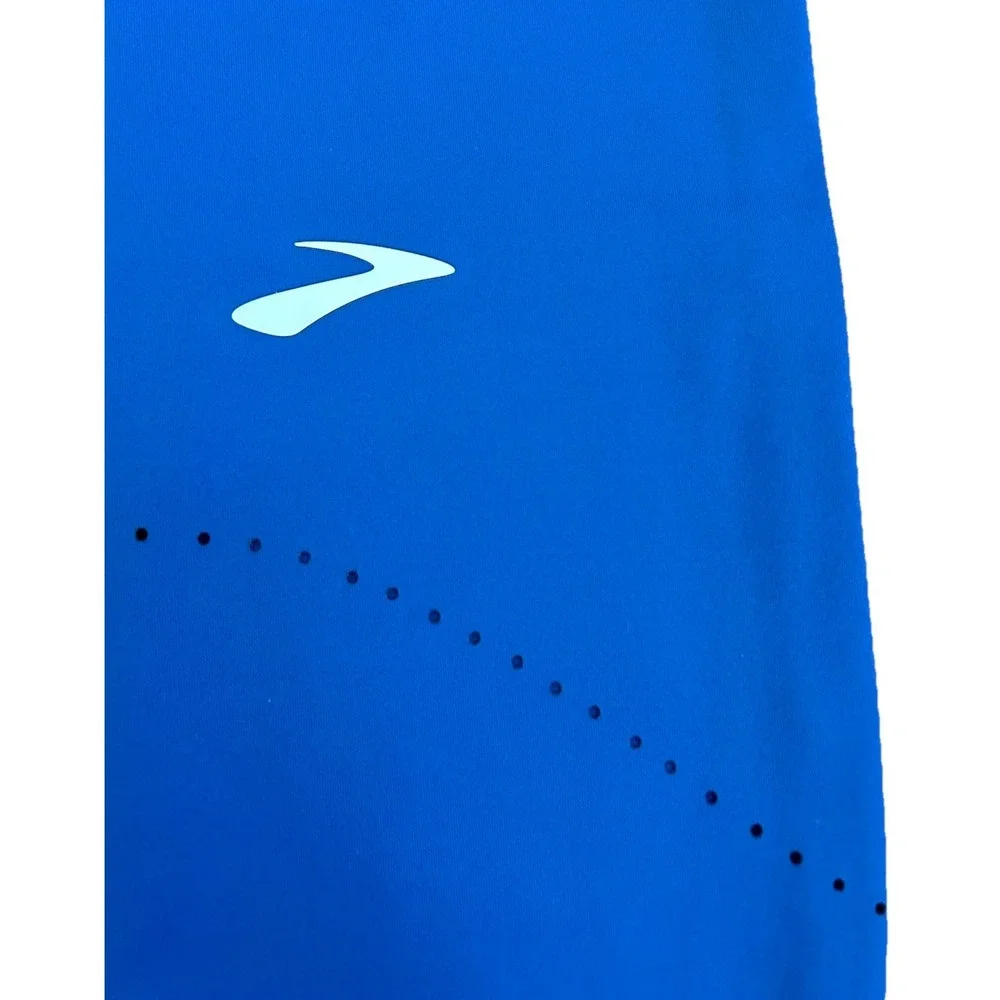 Brooks Women's Method 3/4 Running Tights Blue Ash Phone Pockets Stretch Sz S NWT